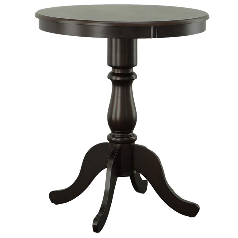 Image 1 Fairview 30 inch Espresso Round Pedestal Bar Table