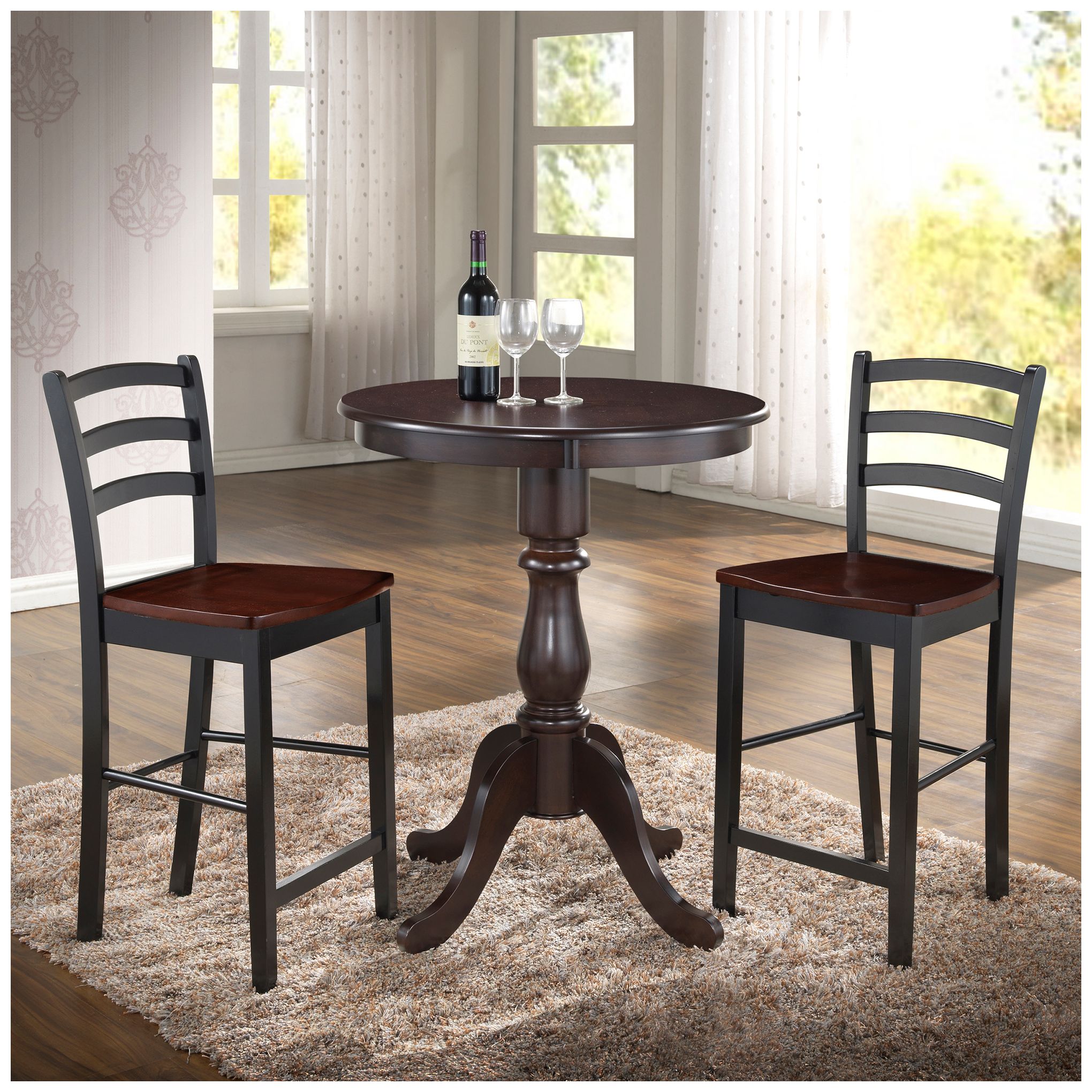 Image 4 Fairview 30" Espresso Round Pedestal Bar Table more views