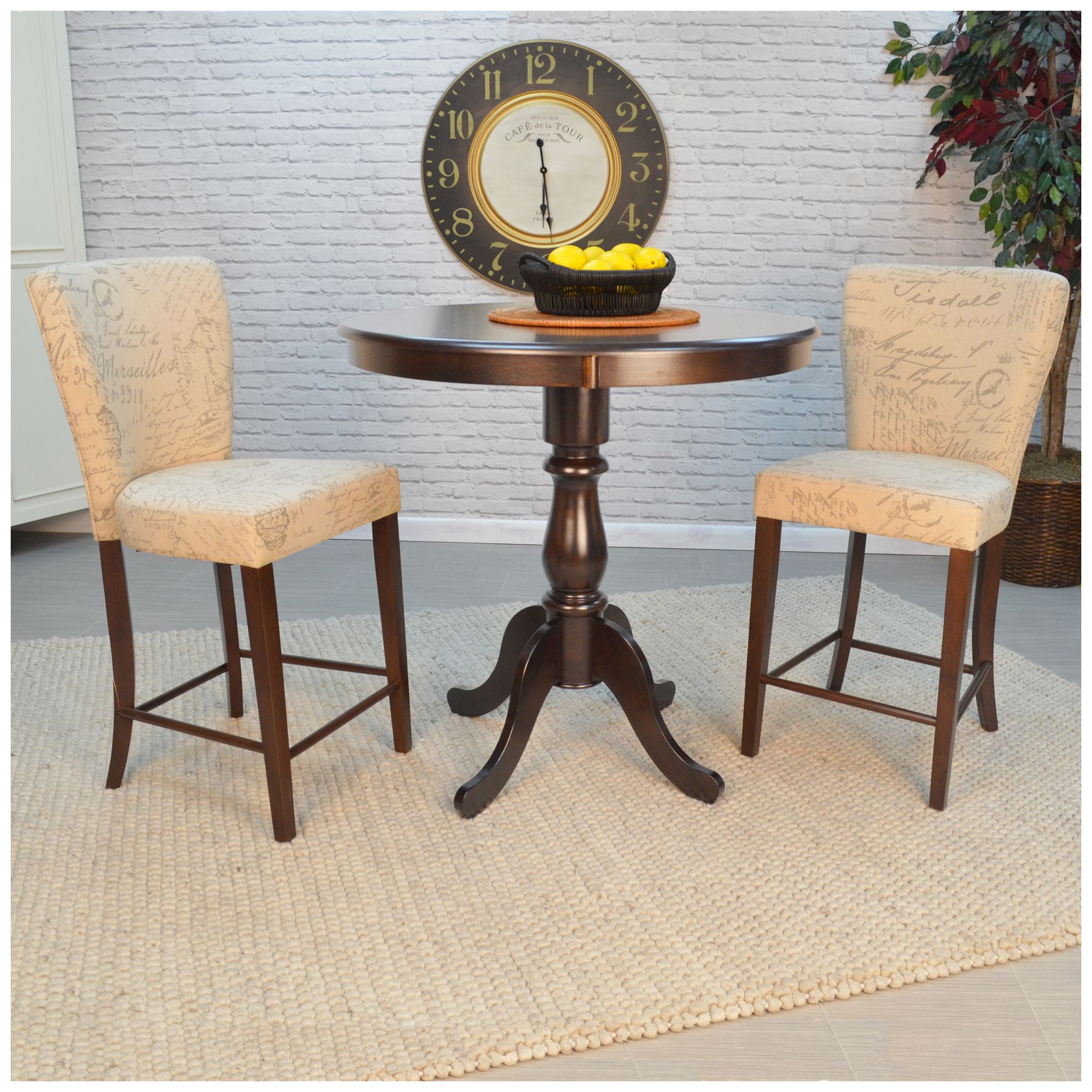 Image 6 Fairview 30" Espresso Round Pedestal Bar Table more views