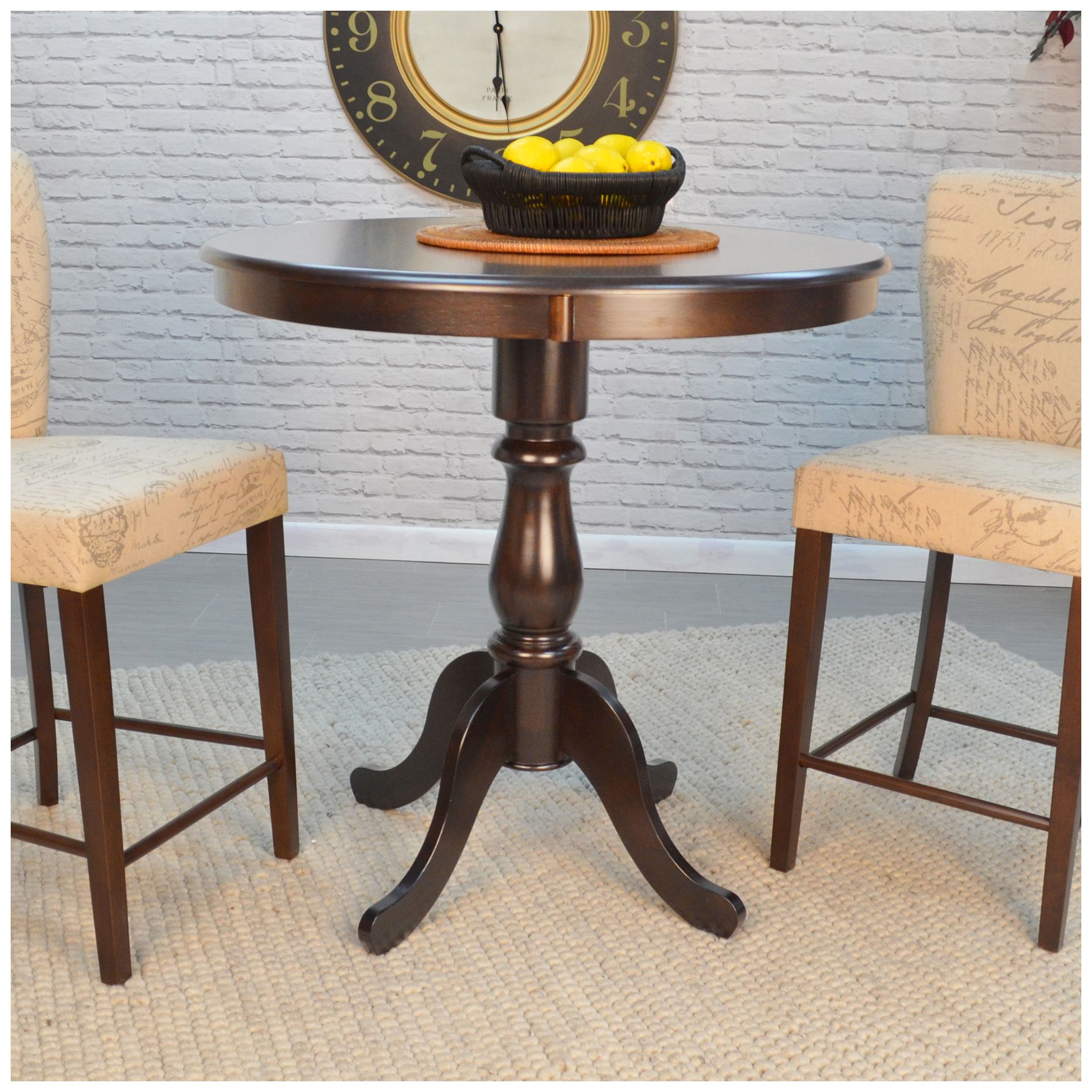 Image 7 Fairview 30" Espresso Round Pedestal Bar Table more views