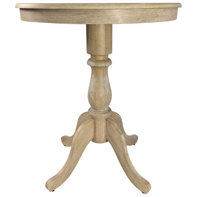 Image 1 Fairview 30 inch Natural Driftwood Round Pedestal Bar Table