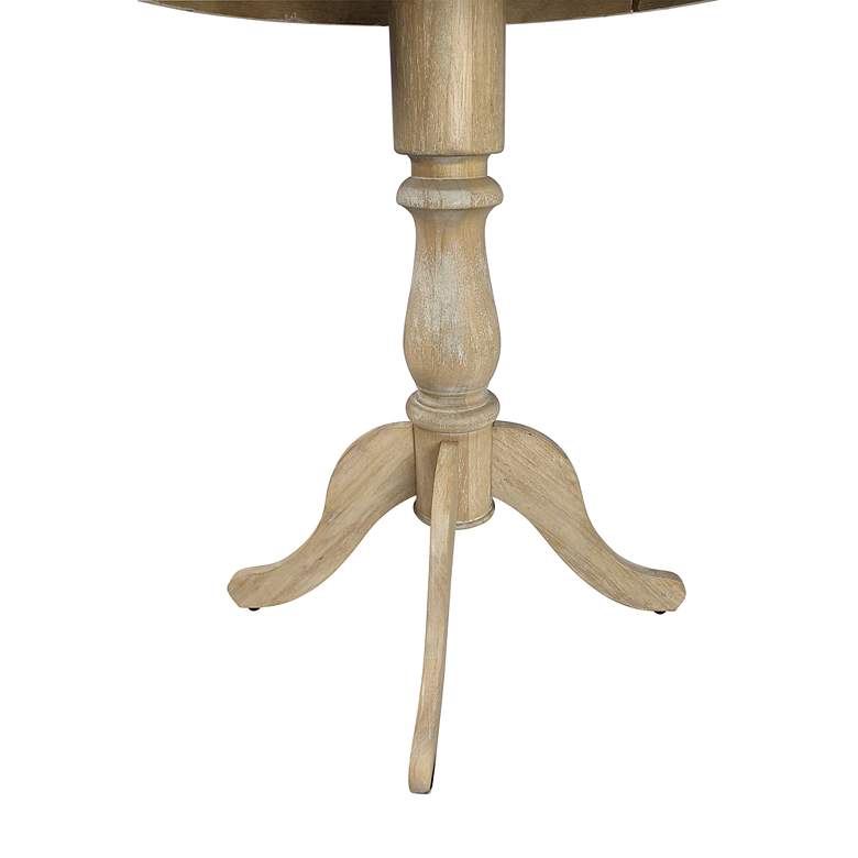 Image 3 Fairview 30" Natural Driftwood Round Pedestal Bar Table more views