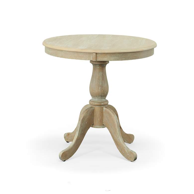 Image 2 Fairview 30" Natural Driftwood Round Pedestal Dining Table more views