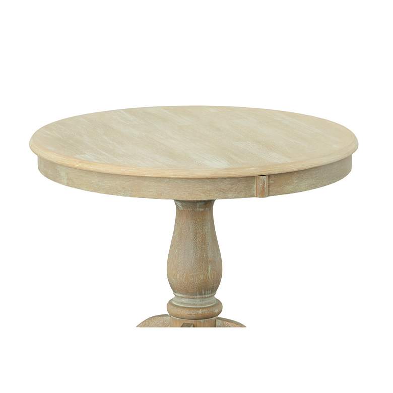 Image 3 Fairview 30" Natural Driftwood Round Pedestal Dining Table more views