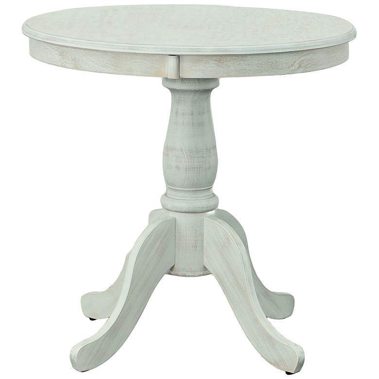 Image 2 Fairview 30" Wide White Wash Round Pedestal Dining Table