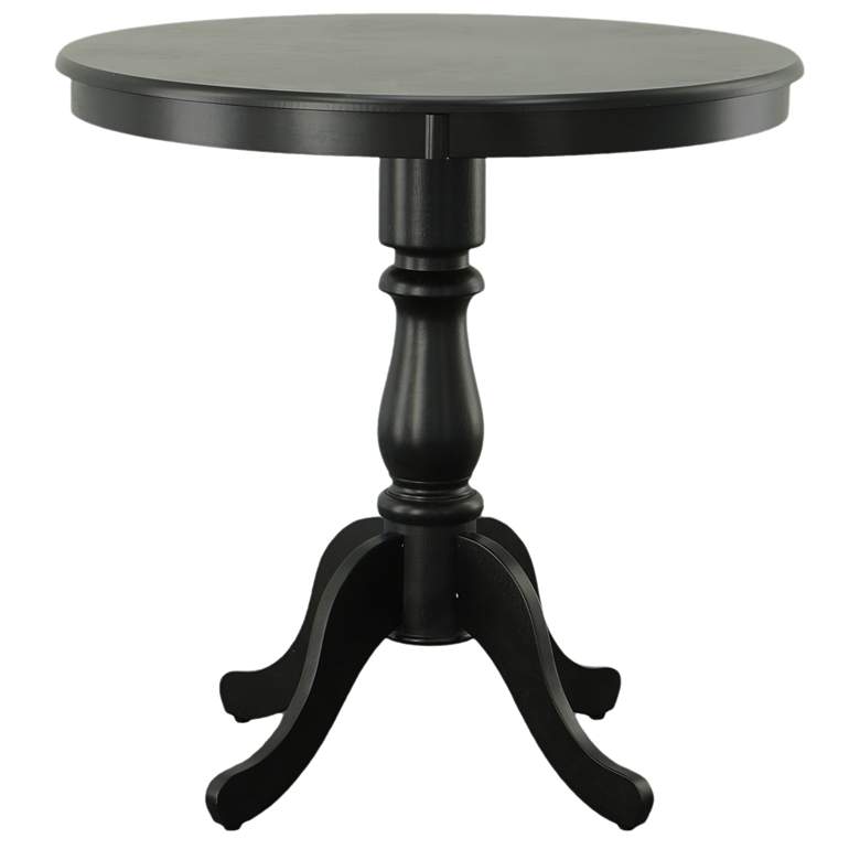 Image 1 Fairview 36 inch Antique Black Round Pedestal Bar Table