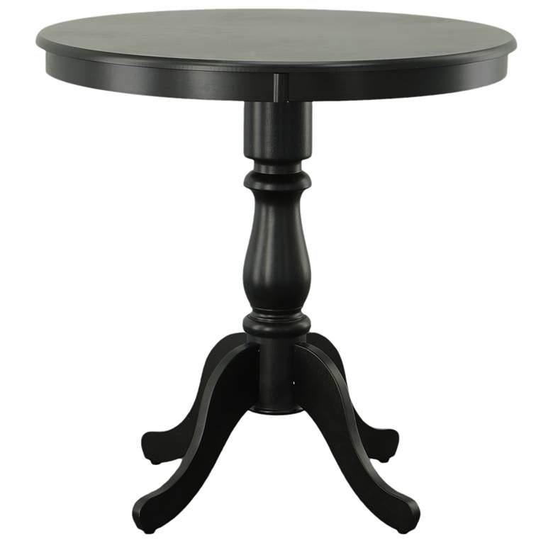 Image 1 Fairview 36" Antique Black Round Pedestal Bar Table