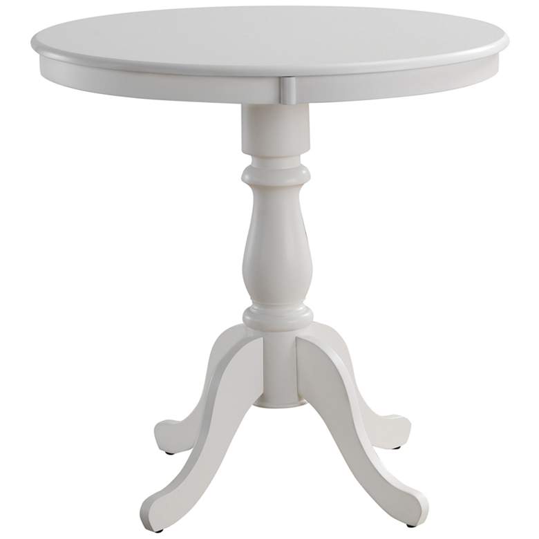 Image 1 Fairview 36" White Round Pedestal Bar Table