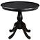 Fairview 36" Wide Antique Black Round Pedestal Dining Table