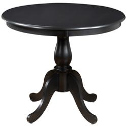 Fairview 36" Wide Antique Black Round Pedestal Dining Table