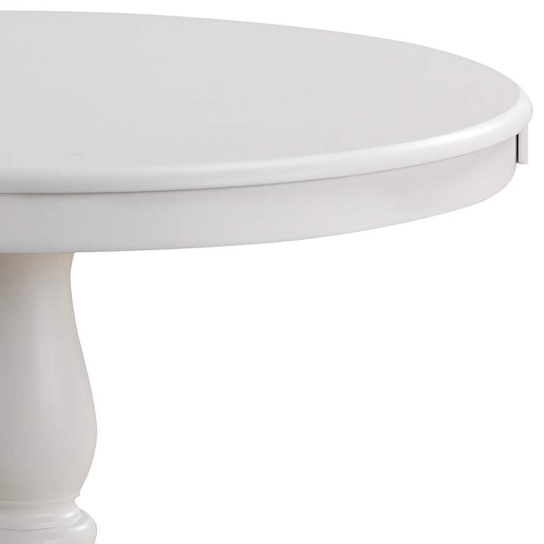 Image 2 Fairview 36" Wide Pure White Round Wood Pedestal Dining Table more views
