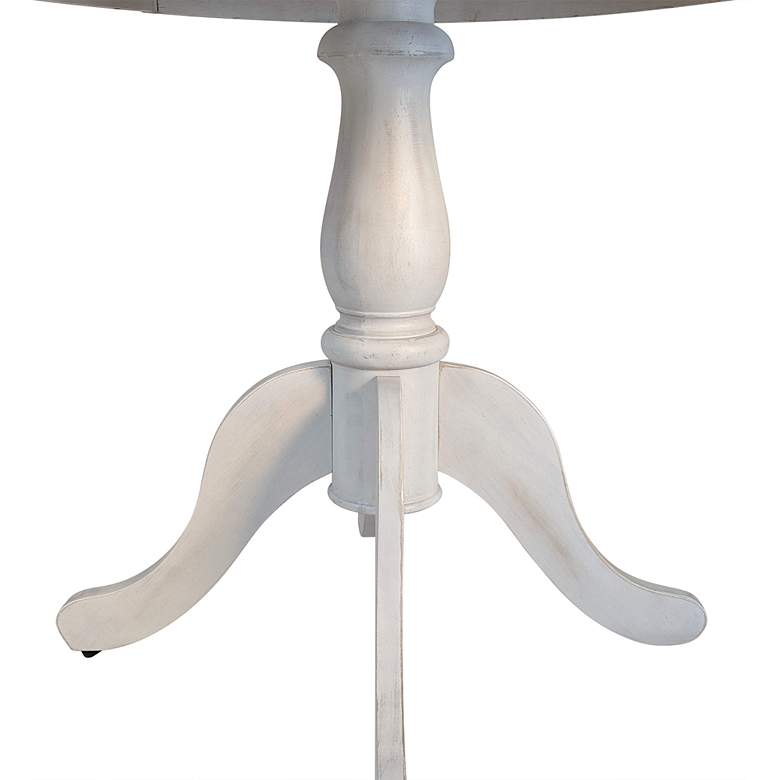 Image 2 Fairview 36" Wide White-Washed Wood Pedestal Dining Table more views