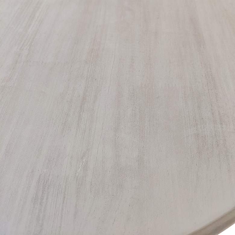 Image 3 Fairview 36" Wide White-Washed Wood Pedestal Dining Table more views