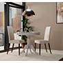 4_Fairview 36" Wide White-Washed Wood Pedestal Dining Table more views