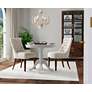 5_Fairview 36" Wide White-Washed Wood Pedestal Dining Table more views