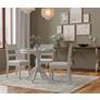 6_Fairview 36" Wide White-Washed Wood Pedestal Dining Table more views