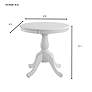 Fairview 36" Wide White-Washed Wood Pedestal Dining Table