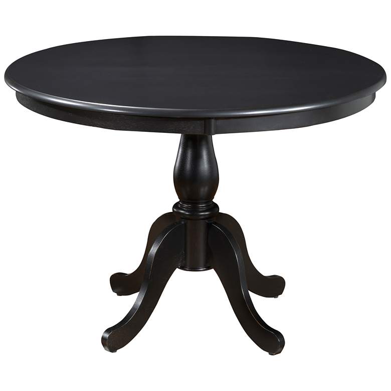 Image 1 Fairview 42" Wide Antique Black Round Pedestal Dining Table