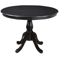 Fairview 42" Wide Antique Black Round Pedestal Dining Table