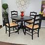 3_Fairview 42" Wide Antique Black Round Pedestal Dining Table more views