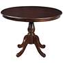 2_Fairview 42" Wide Espresso Round Wood Pedestal Dining Table