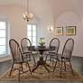 1_Fairview 42" Wide Espresso Round Wood Pedestal Dining Table