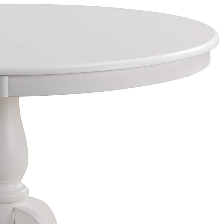 Image 3 Fairview 42" Wide Pure White Round Wood Pedestal Dining Table more views