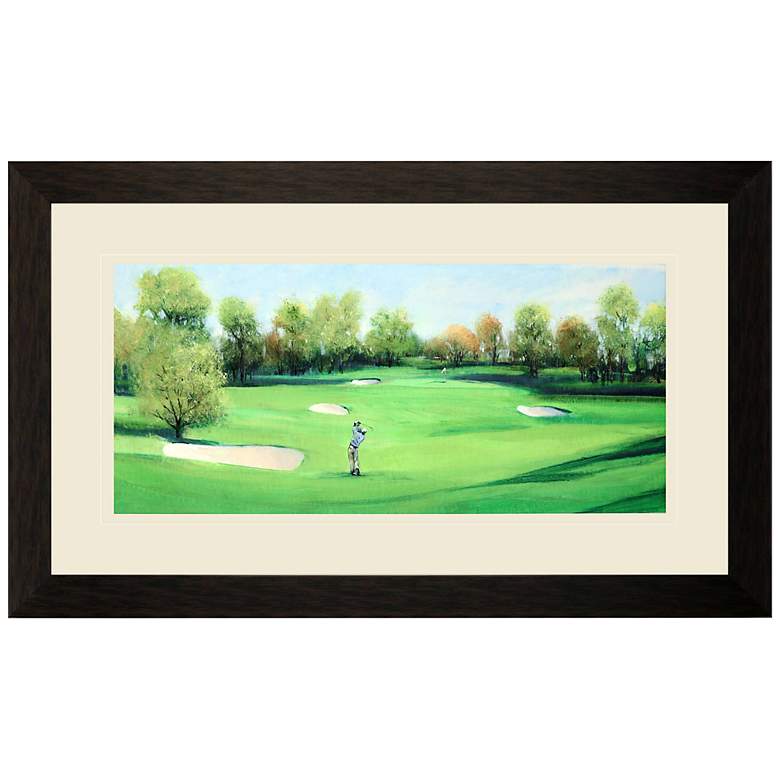 Image 1 Fairway Shot II 49" Wide Rectangular Giclee Framed Wall Art
