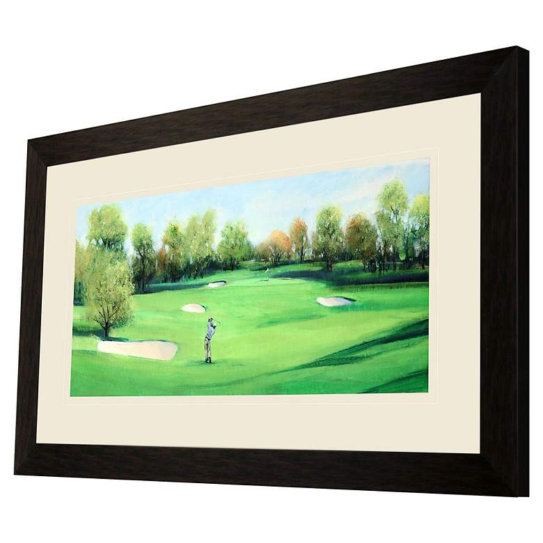 Image 3 Fairway Shot II 49" Wide Rectangular Giclee Framed Wall Art more views