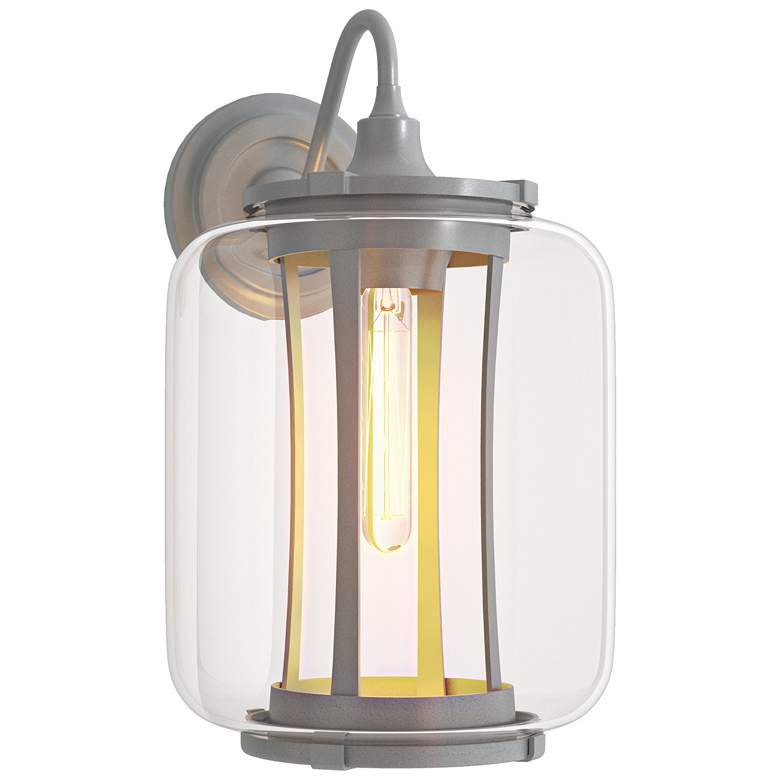 Image 1 Fairwinds 14.7"H Large Burnished Steel Outdoor Sconce w/ Clear Shade