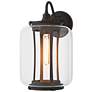 Fairwinds 14.7"H Large Coastal Black Outdoor Sconce With Clear Glass S
