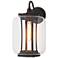 Fairwinds 14.7"H Large Coastal Black Outdoor Sconce With Clear Glass S