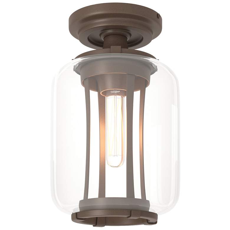 Image 1 Fairwinds Coastal Bronze Outdoor Semi-Flush With Clear Glass