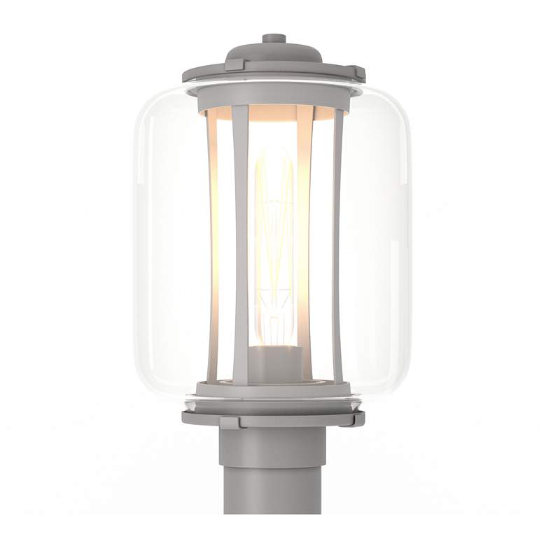 Image 1 Fairwinds Coastal Burnished Steel Outdoor Post Light With Clear Glass