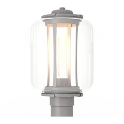Fairwinds Coastal Burnished Steel Outdoor Post Light With Clear Glass