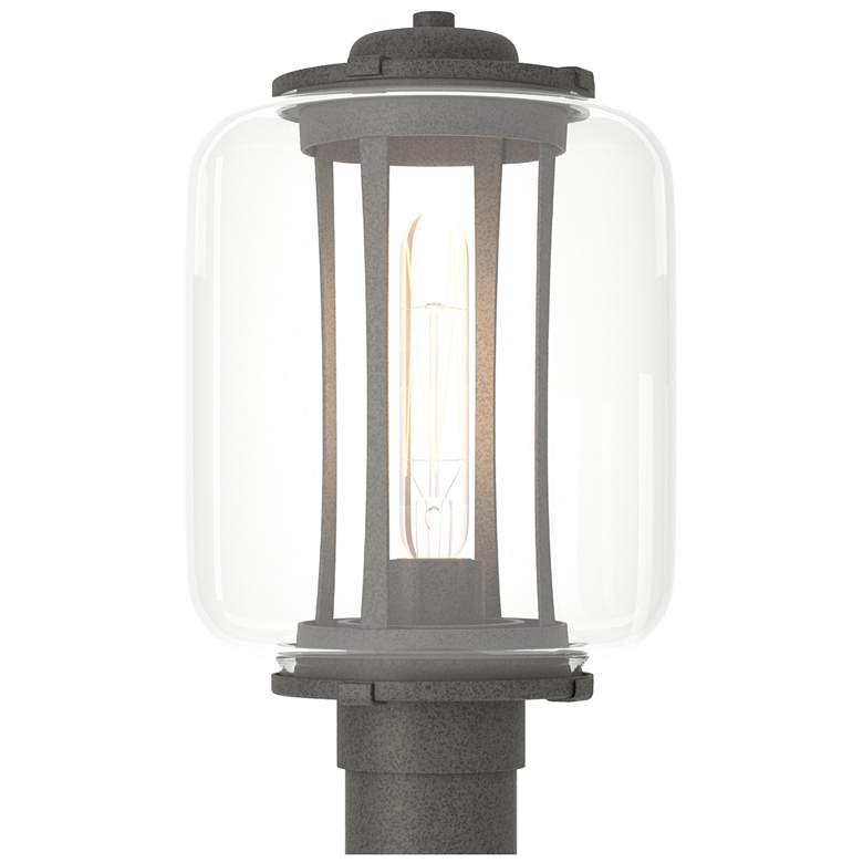 Image 1 Fairwinds Coastal Natural Iron Outdoor Post Light With Clear Glass