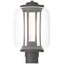 Fairwinds Coastal Natural Iron Outdoor Post Light With Clear Glass