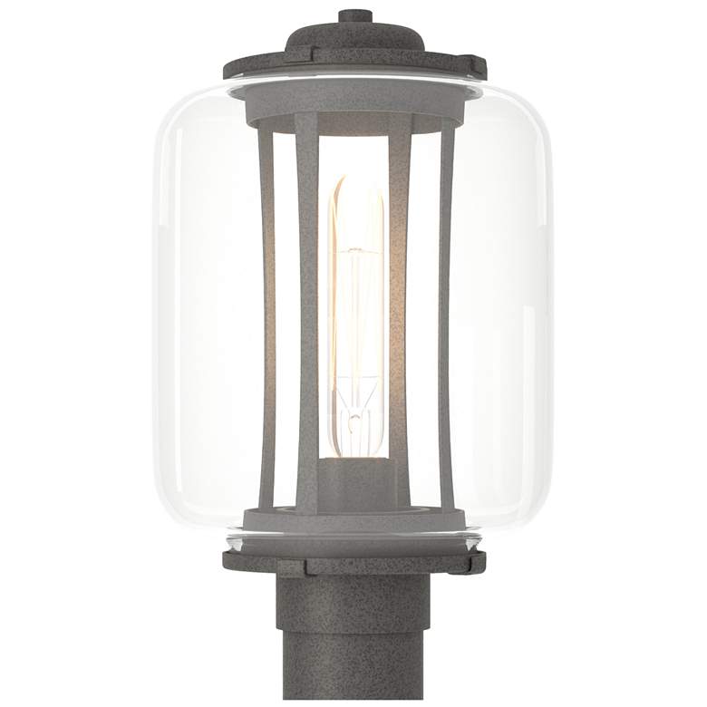 Image 1 Fairwinds Coastal Natural Iron Outdoor Post Light With Clear Glass
