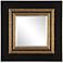 Faisal Black and Champagne 42" Square Oversized Wall Mirror