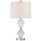 Faith Double-Stacked Diamonds Glass Crystal Table Lamp