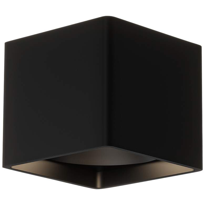 Image 1 Falco 5 1/4" Wide Black Square LED Ceiling Light