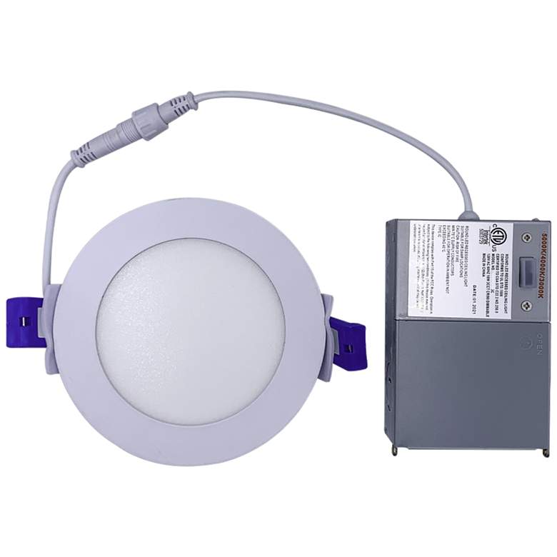 Image 1 Falcon 4" White Round 3CCT LED Recessed Downlight