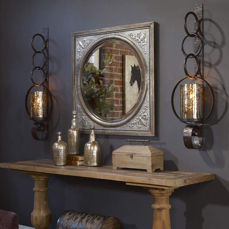 Image 1 Falconara 39" High Candle Wall Sconce with Candle