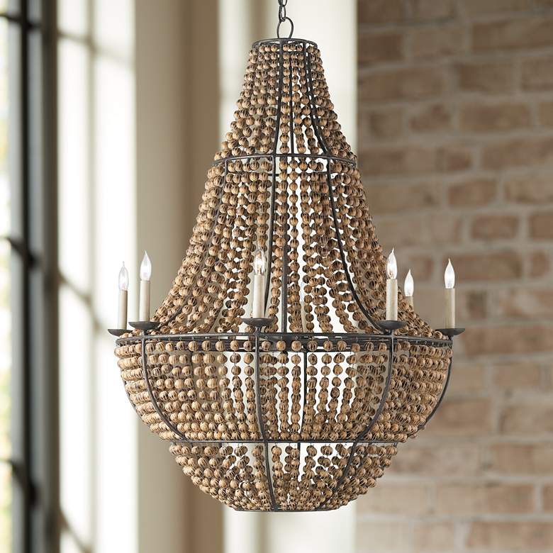 Image 1 Falconwood 32 inchW Oil-Rubbed Bronze Natural 8-Light Chandelier