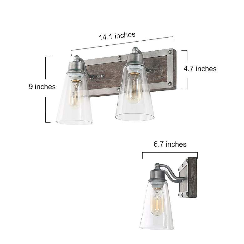 Image 5 Falie 2-Light 14.2" Wide Brown Bath Light more views