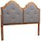 Falk Dark Gray Fabric Double Arched Queen Size Headboard