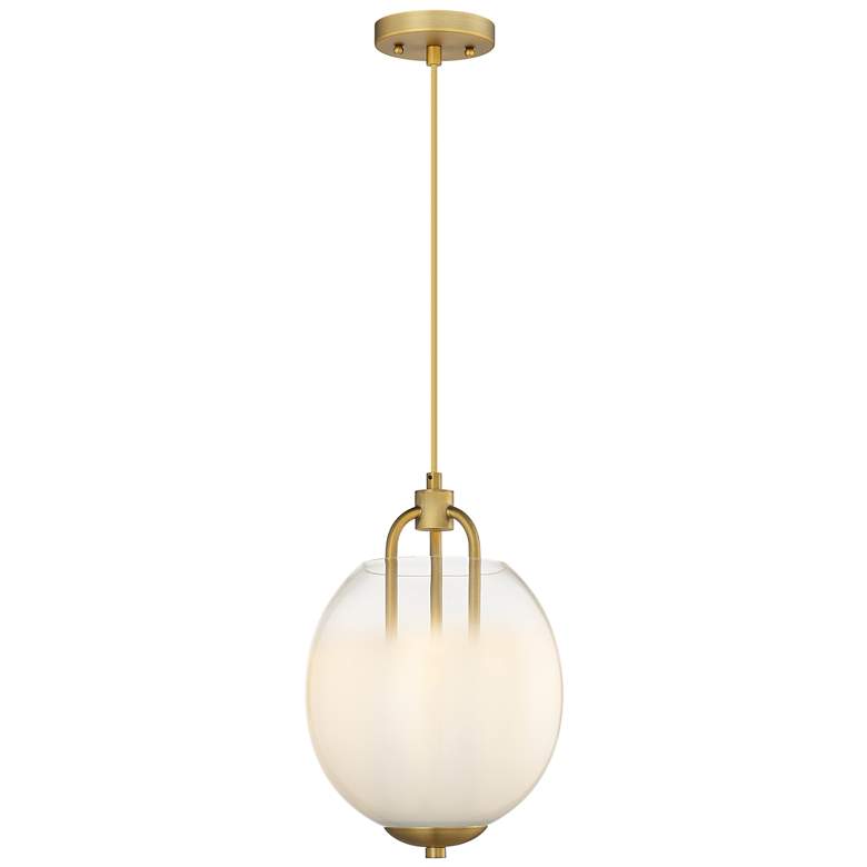 Image 1 Fall Brook 10" Wide Brushed Brass Mini Pendant