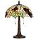 Fall Leaf Antique Brass Tiffany Style Accent Lamp