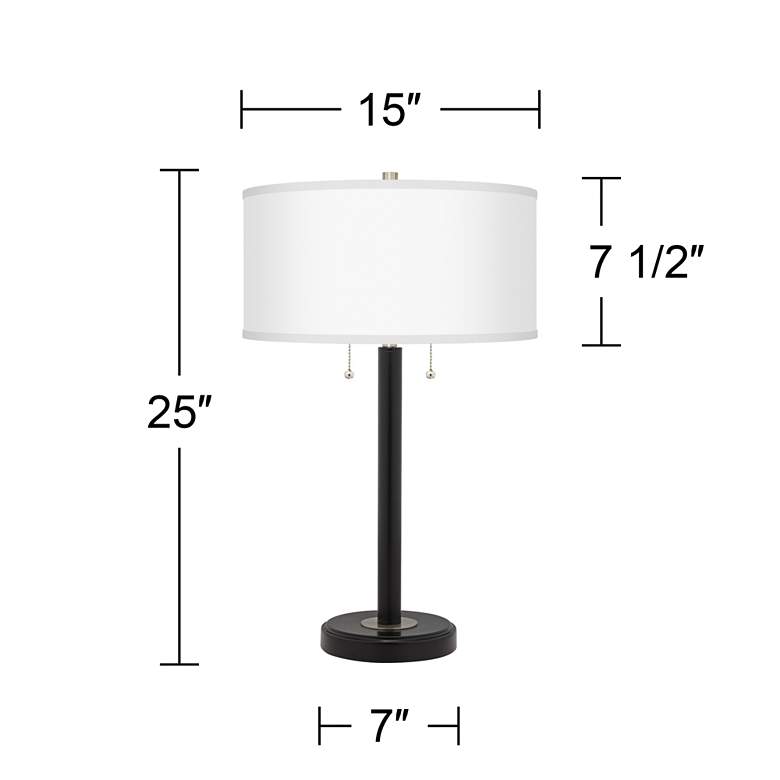 Image 4 Fall Leaves Arturo Black Bronze USB Table Lamps Set of 2 more views