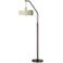 Fall Leaves Bronze Downbridge Arc Floor Lamp